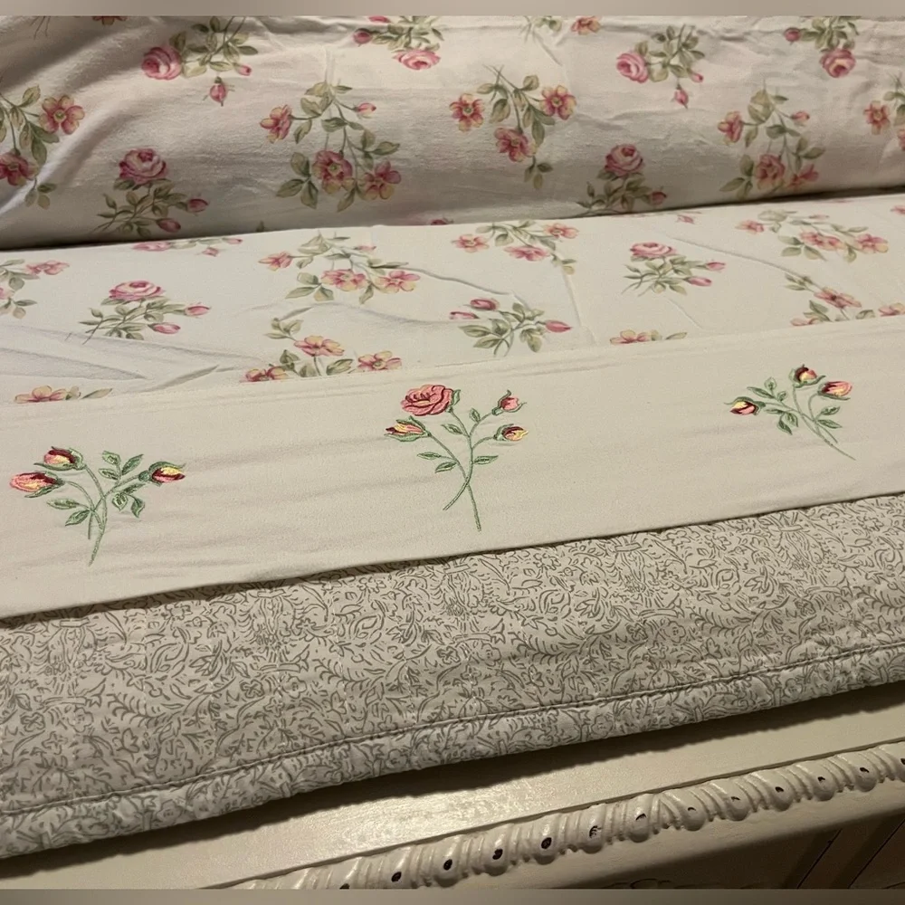 Shabby Chic 100% Flannel Made in Portugal Sheet Set